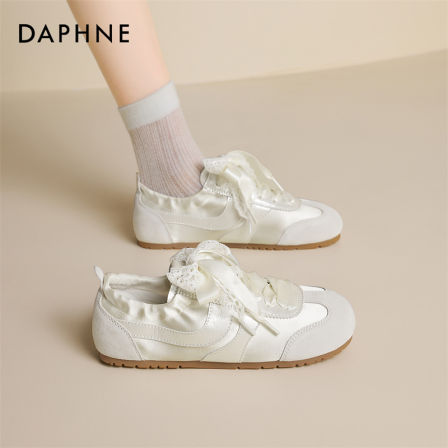 达芙妮2026新款时尚平底德训鞋软底运动鞋配阔腿裤芭蕾风休闲鞋S 