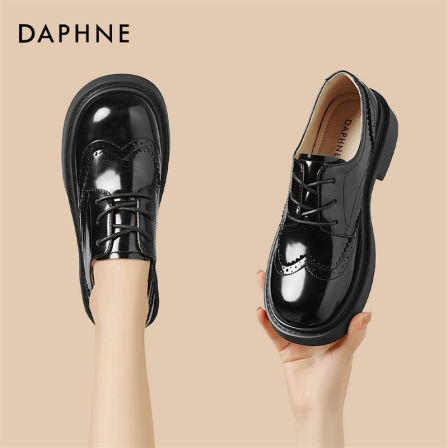 达芙妮2026新款英伦风小皮鞋女款不累脚单鞋春季新款复古乐福鞋S 