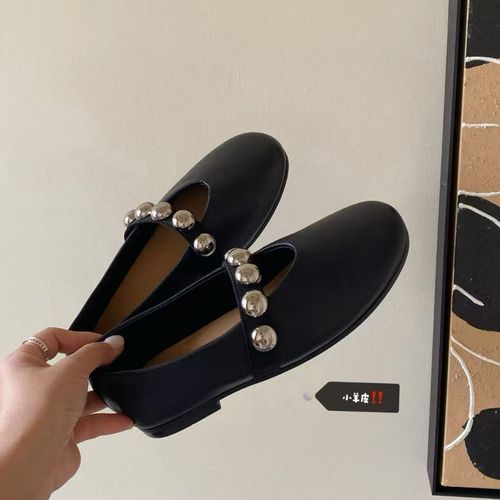 羊皮~高品质金属扣件跟高2.5㎝小单鞋主图