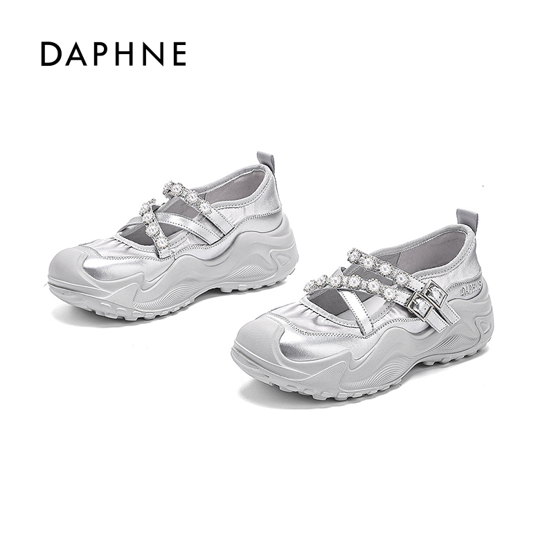 达芙妮厚底玛丽珍单鞋女款2026夏季新款一字扣珍珠浅口时装凉鞋S 主图