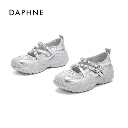 达芙妮厚底玛丽珍单鞋女款2026夏季新款一字扣珍珠浅口时装凉鞋S 