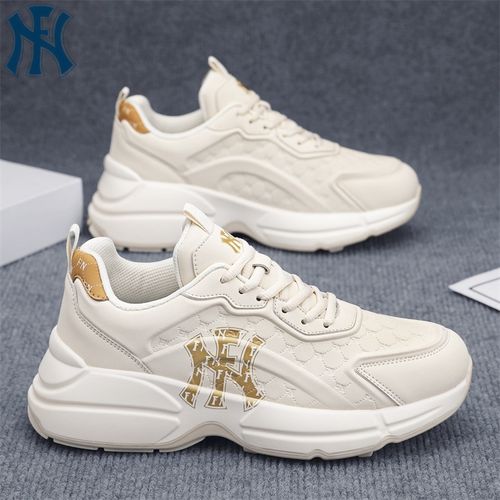 FN休闲鞋男士2026纯季新款低帮皮面户外跑步鞋软底增高百搭运动鞋主图