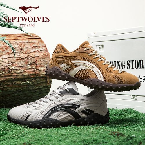 七匹狼新款低帮透气休闲鞋复古透气休闲板鞋耐磨户外球鞋夏季男鞋主图