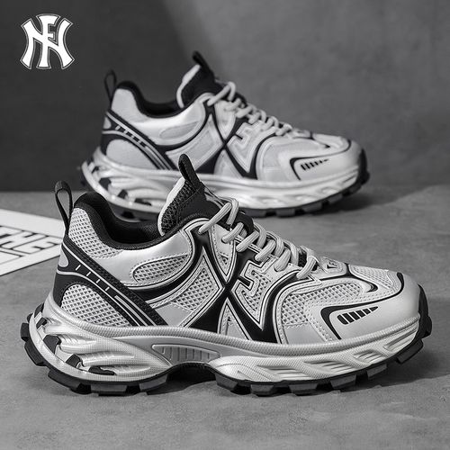 FN复古男鞋春季厚底潮流百搭运动休闲鞋软底防滑增高时尚老爹鞋子主图