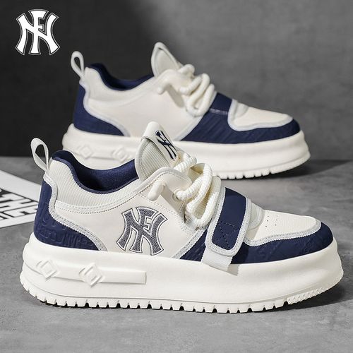 FN男鞋透气春季潮牌青少年魔术贴百搭运动休闲防滑厚底增高平板鞋主图