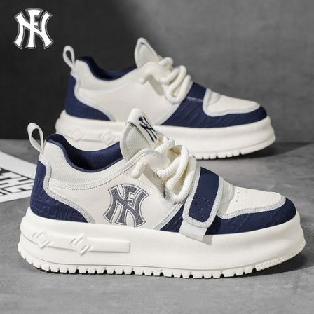 FN男鞋透气春季潮牌青少年魔术贴百搭运动休闲防滑厚底增高平板鞋