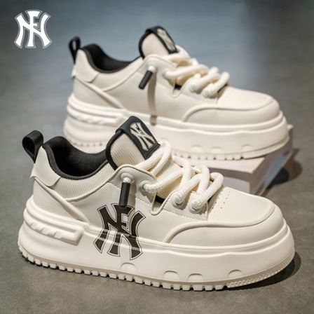 FN春季男鞋2026新款透气休闲小白鞋增高百搭厚底板鞋青少年运动鞋