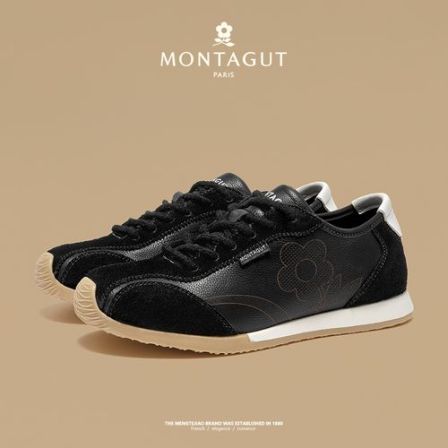 梦特娇男士春季新款日常运动舒适时尚百搭休闲轻便防滑减震阿甘鞋