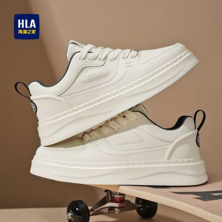 HLA/海澜之家男鞋新款夏季经典时尚耐磨板鞋厚底增高透气休闲鞋男