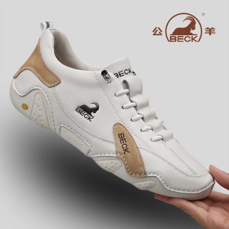 意大利公羊男鞋春季低帮透气软底软面男士时尚防滑百搭休闲鞋跑鞋