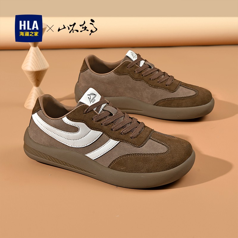 HLA/海澜之家男鞋2026新款春季复古潮流阿甘德训鞋休闲运动板鞋主图