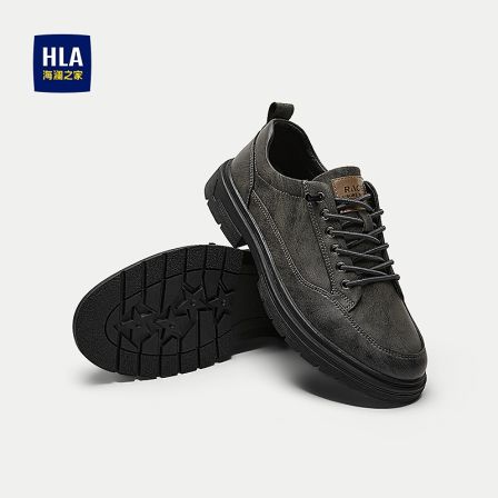 【抽绳系带】HLA海澜之家休闲鞋男25新加宽楦型时尚工装鞋子男