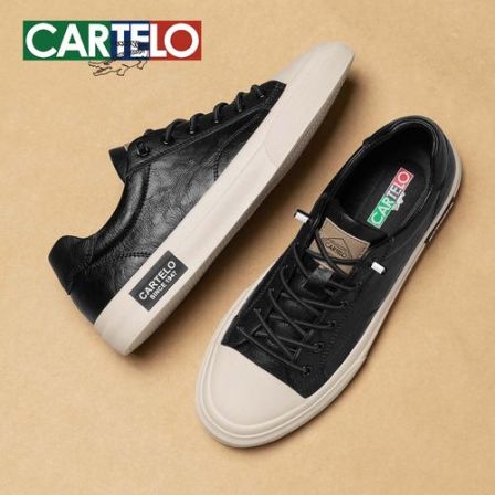 卡帝乐鳄鱼一脚蹬懒人鞋男加绒保暖百搭板鞋防水防滑男士休闲皮鞋