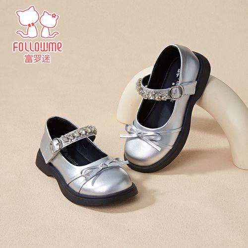 富罗迷儿童公主皮鞋秋季女童时尚洋气浅口玛丽珍百搭皮鞋5C9320主图