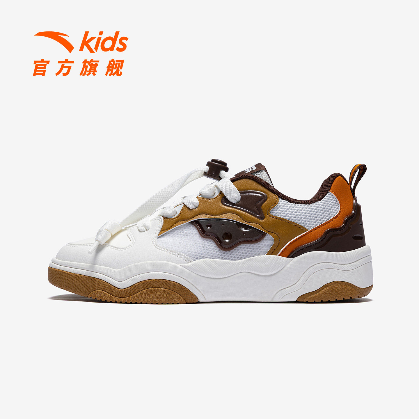 奶昔3丨安踏儿童低帮滑板鞋2026春夏新款潮流复古运动鞋男童鞋子主图