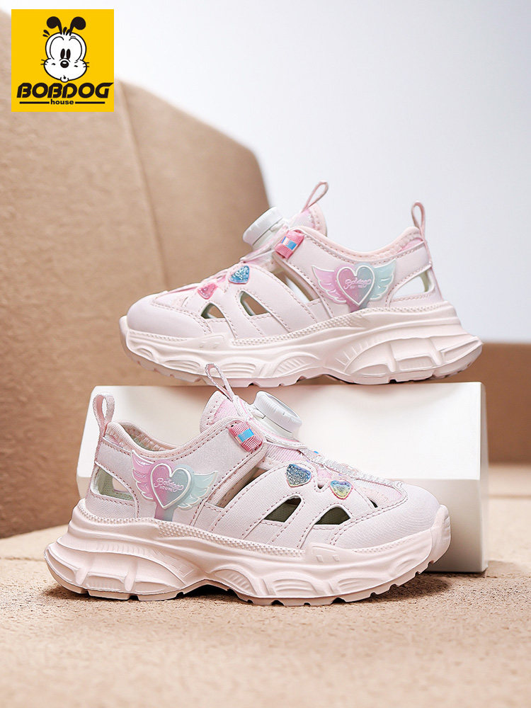 巴布豆儿童凉鞋女童夏季包头2026年新款女孩软底防滑运动沙滩鞋子主图