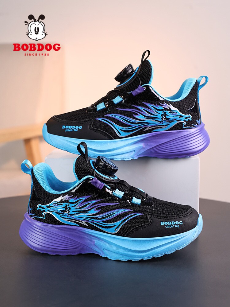 巴布豆童鞋男童鞋子2026春秋季新款轻便透气中大童男孩儿童运动鞋主图