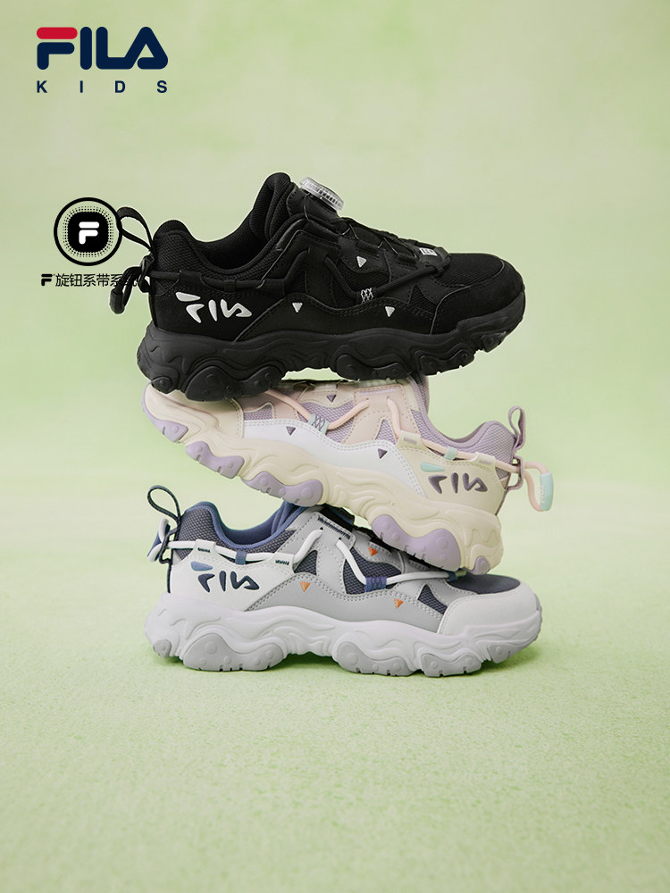 【付定金！K姐专属】FILA斐乐儿童童鞋跑步鞋运动鞋旋钮扣猫爪主图