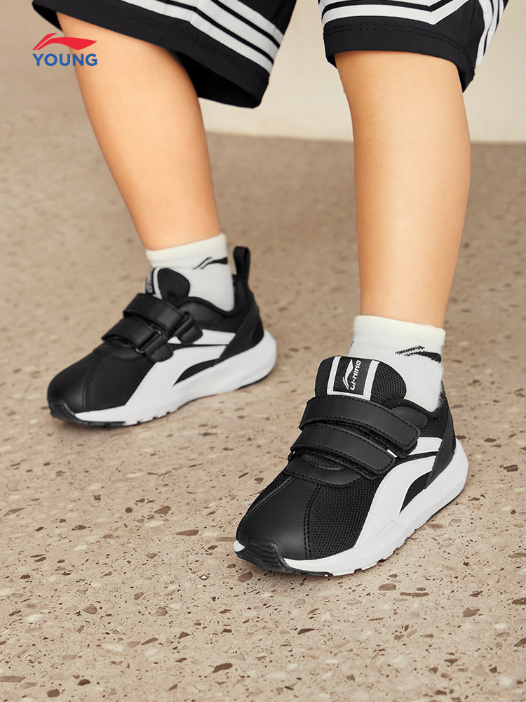 [达播]李宁童鞋男女小童休闲鞋轻质耐磨鞋小阿甘魔术贴儿童运动鞋主图