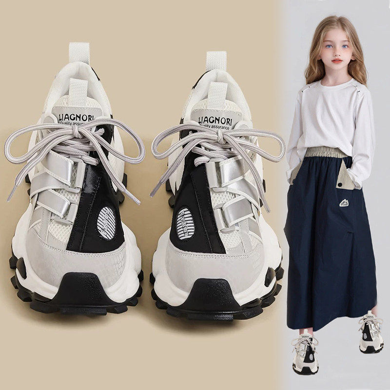 官网C&K女童鞋子春季2026新款儿童老爹鞋网红爆款女孩软底运动鞋主图