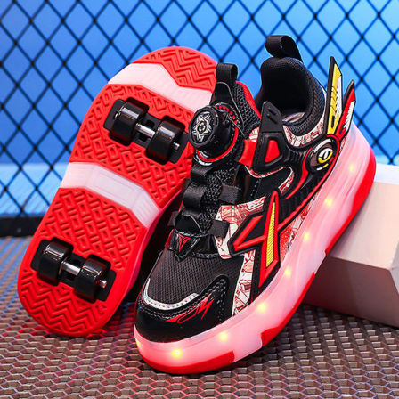 李宇新男童暴走鞋2026新款儿童发光亮灯溜冰小学生炸街爆款轮滑鞋