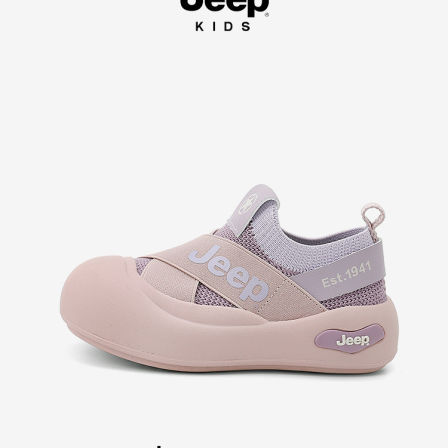 jeep女童运动鞋轻便透气2026春季童鞋一脚蹬跑步女孩网面儿童鞋子