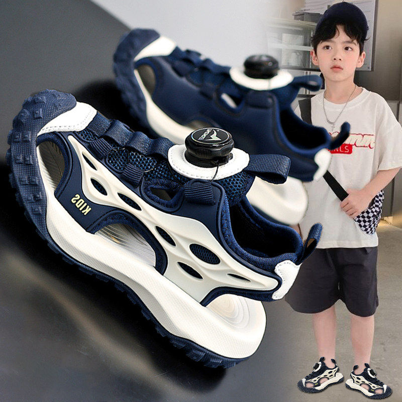 官网C&K男童包头凉鞋2026夏季儿童运动凉拖男孩防滑沙滩鞋中大童主图