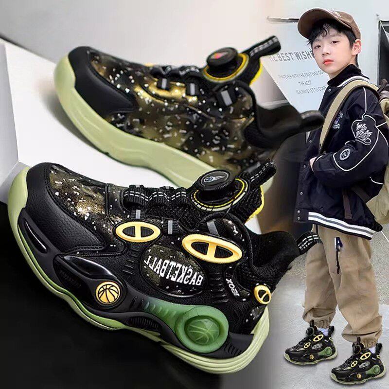 李宇新男童鞋2026春季新款儿童减震透气运动鞋大童跳绳跑步篮球鞋主图