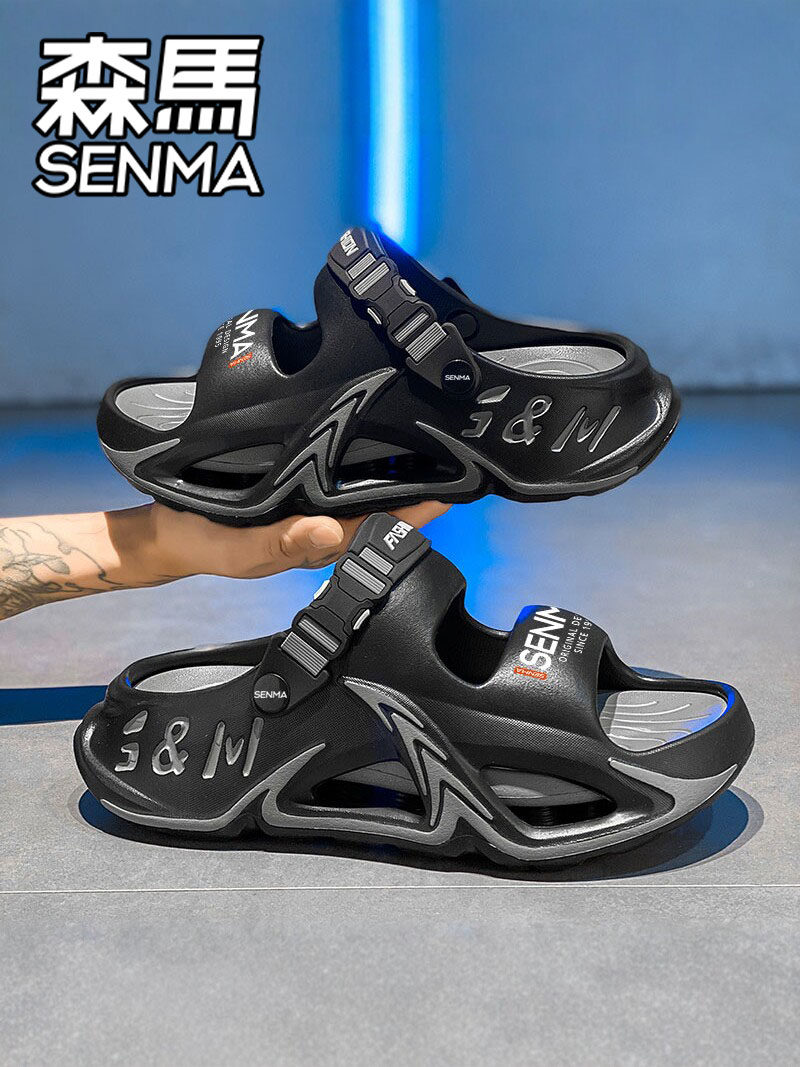 森马凉鞋男夏季外穿防滑防臭开车两用拖鞋男士户外运动海边沙滩鞋主图
