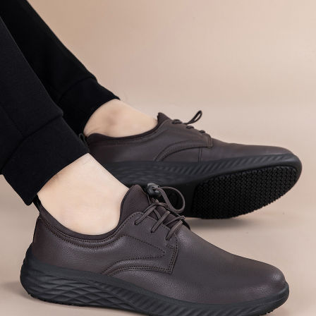 张凯丽老人鞋男2026新款皮面防水爸爸鞋中老年软底防滑健步运动鞋