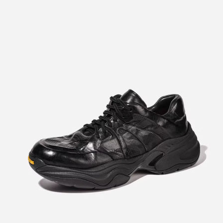 DREAMBOX钧博vibram冲孔透气马皮厚底老爹鞋时尚百搭户外休闲鞋男