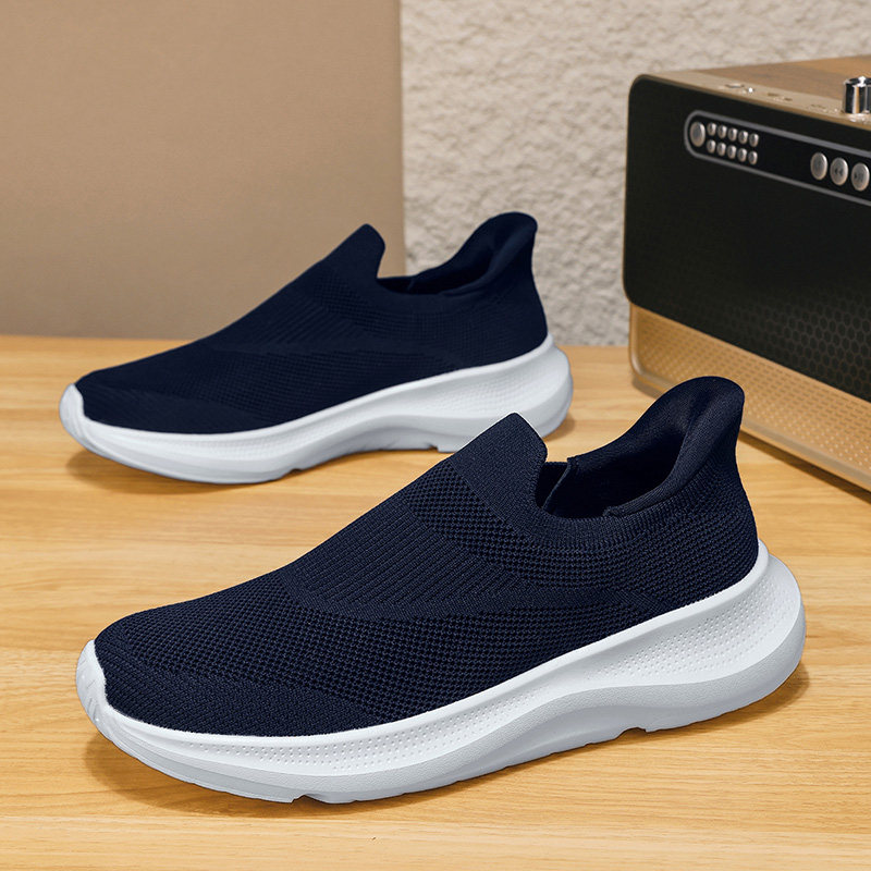 张凯丽老人鞋男新款透气一脚蹬爸爸鞋中老年舒适不累脚健步运动鞋主图