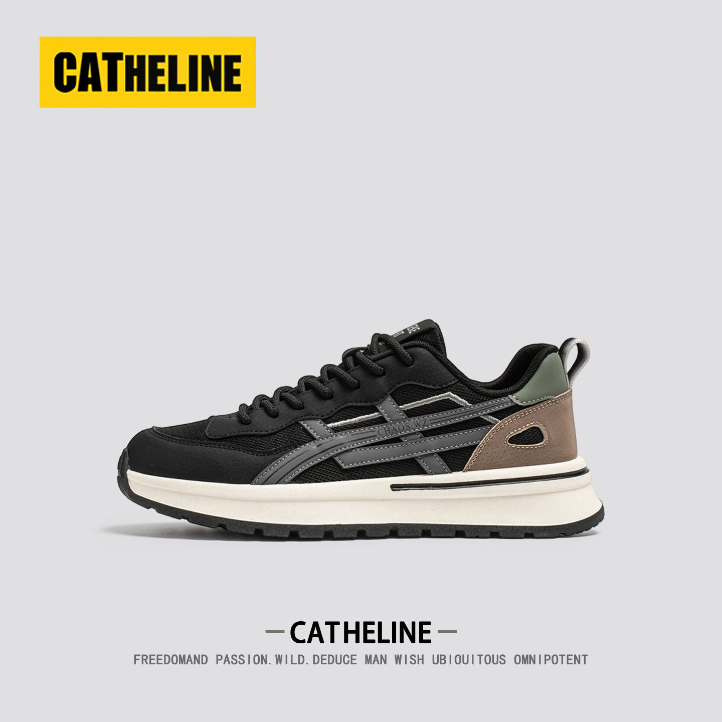 [潮流单品]美国CAT.HELINE透气男鞋子春季休闲运动跑步阿甘德训鞋主图