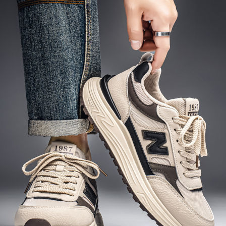 阿甘男鞋2026新款春季防滑防臭网面透气增高软底休闲跑步运动潮鞋