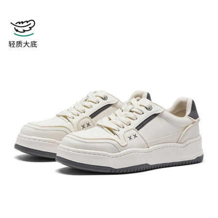 热风男鞋2026年春季新款男士板鞋运动小白鞋平底鞋子H14M26125