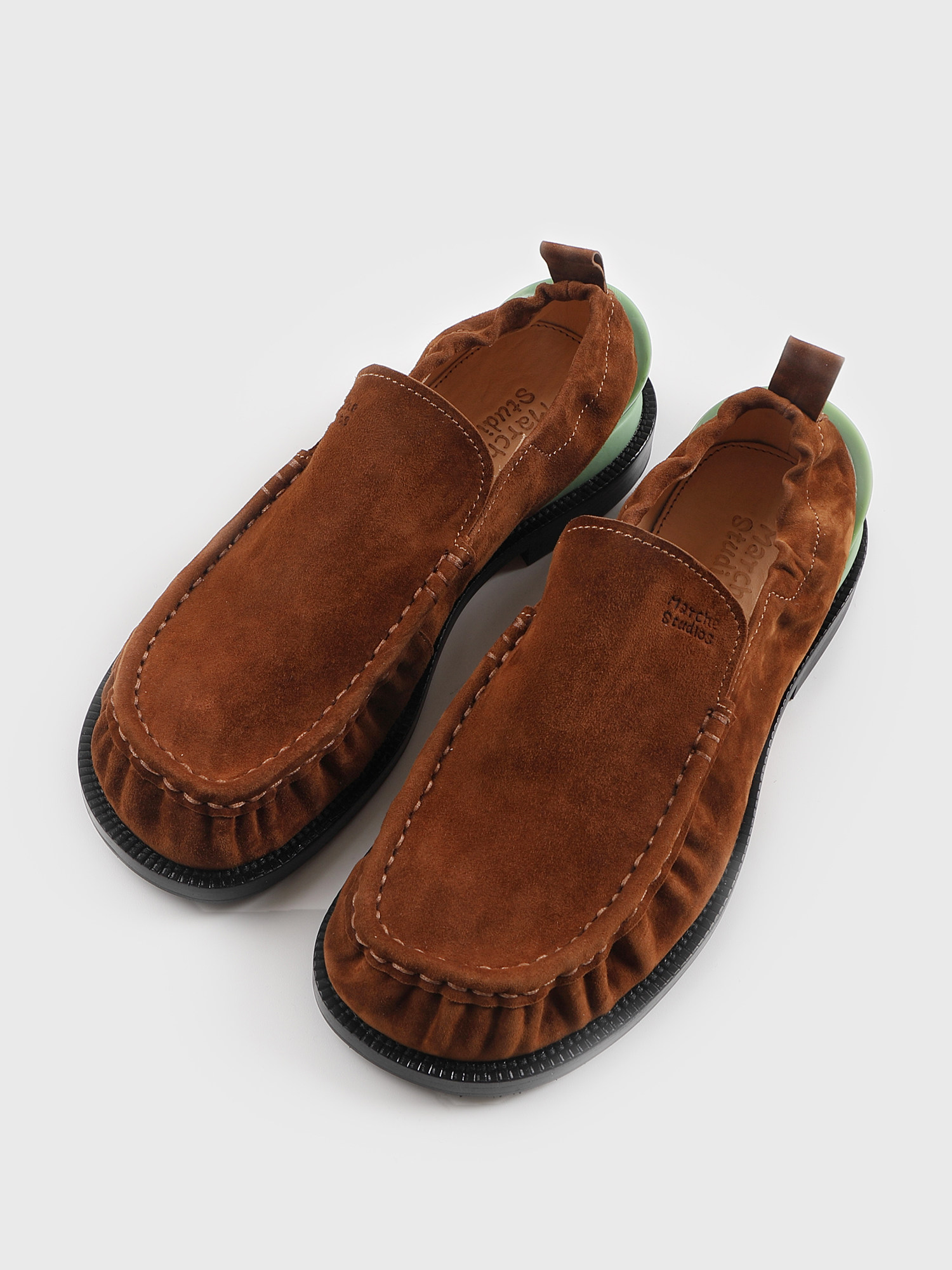 【官方正品】Marche Studios 拼色麂皮小羊皮VENI乐福鞋皮鞋主图