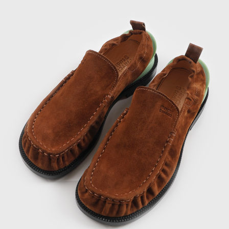 【官方正品】Marche Studios 拼色麂皮小羊皮VENI乐福鞋皮鞋