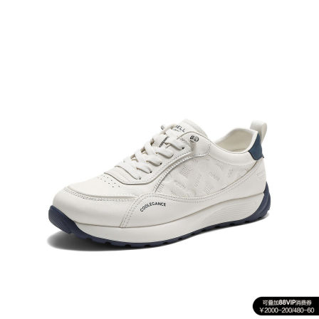 百丽男士印花小白鞋26春秋季新款厚底增高阿甘休闲运动鞋9CD01CM6