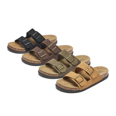 热风男鞋2026年夏季新款男士时尚一字拖复古勃肯拖鞋休闲沙滩鞋子