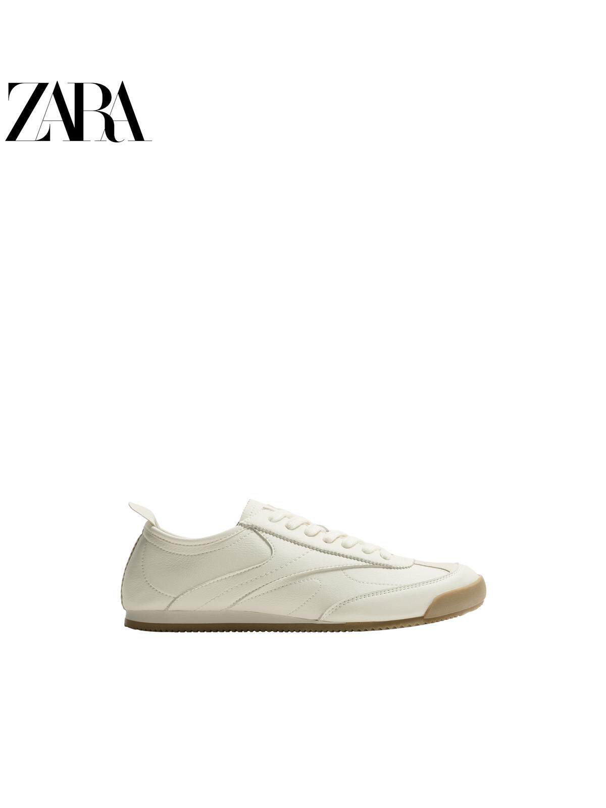 ZARA2026春夏新品 男鞋 复古拼接鞋面薄底系带轻便鞋 2225720 001主图
