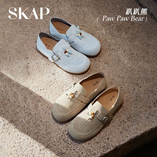 SKAP圣伽步趴趴熊女鞋2026春季款休闲单鞋舒适女款勃肯鞋AJA03AM6主图