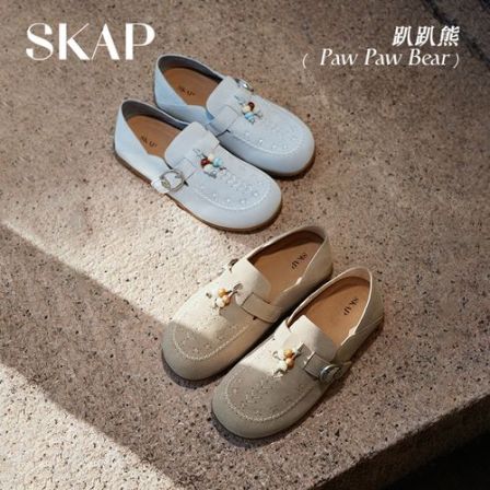 SKAP圣伽步趴趴熊女鞋2026春季款休闲单鞋舒适女款勃肯鞋AJA03AM6