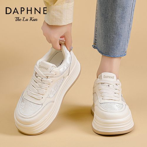 达芙妮厚底小白鞋女款2025新款女鞋舒适百搭运动休闲鞋增高板鞋AM主图