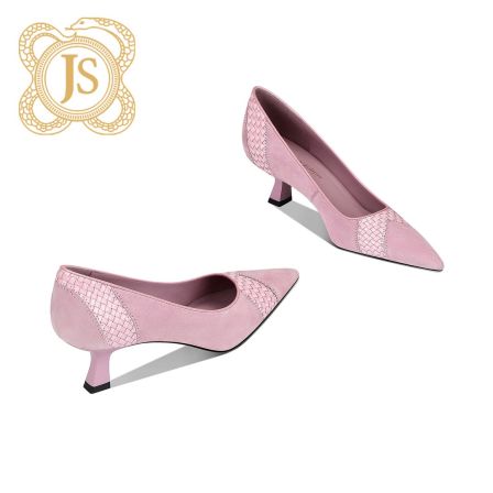 已开价，6694D5678时尚法式浅口细跟磨砂皮女单鞋气质百搭高跟鞋