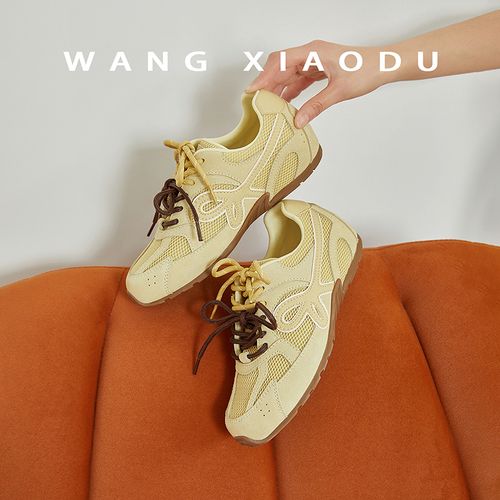 原创【王小毒】春暖花开●4cm内增高休闲鞋女复古德训鞋鞋阿甘鞋主图
