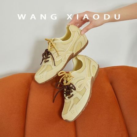 原创【王小毒】春暖花开●4cm内增高休闲鞋女复古德训鞋鞋阿甘鞋