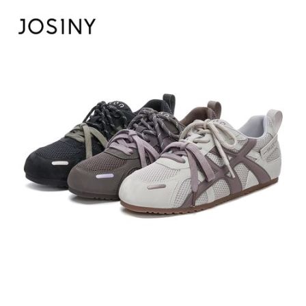 琥珀流光德训鞋女款2026秋季新款潮流撞色软底时尚休闲鞋女