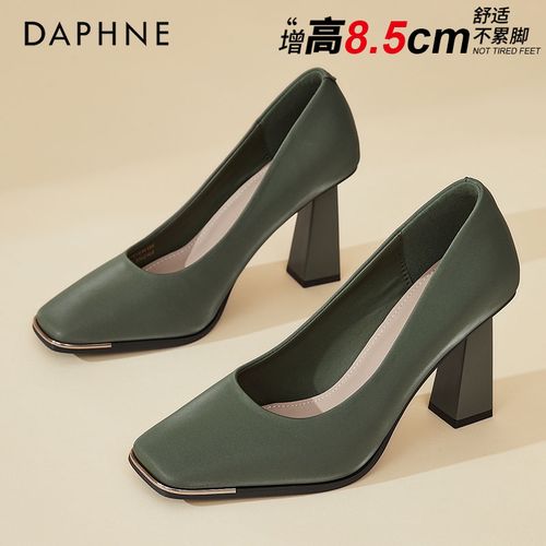 达芙妮配裙子玛丽珍鞋女春季2026新款法式粗跟高跟鞋方头浅口单鞋主图