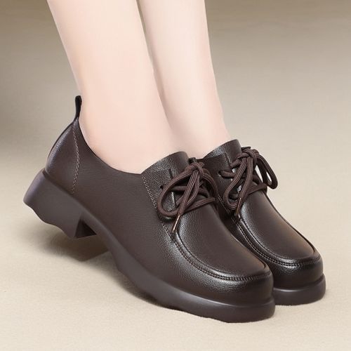 超轻软底软面乐福鞋舒适百搭女鞋爆款2026新款皮鞋平底鞋厚底单鞋主图