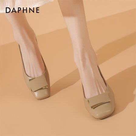 达芙妮中跟单鞋凉鞋女款2025新款爆款高跟鞋方头女士工作通勤鞋SS